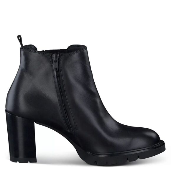 NWOB Paul Green Sahara Block Heel Chelsea Boots in Black Leather Sz UK 7/US 9.5 - Picture 2 of 13